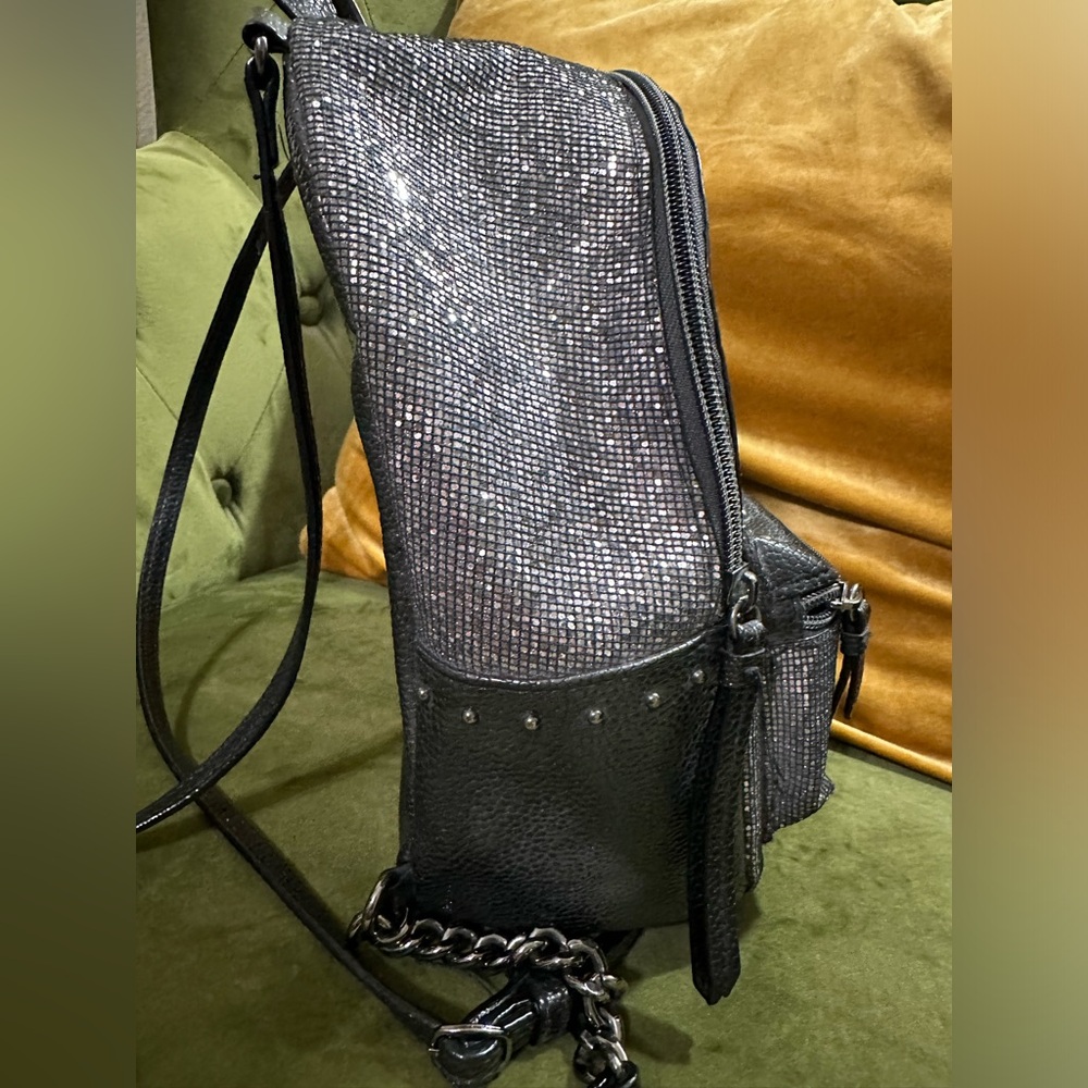 Victoria's Secret Black and Silver Backpack - Picture 7 of 9